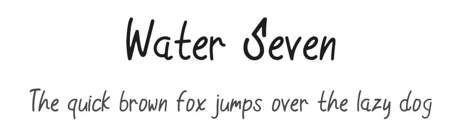 Water Seven by Rangkai Aksara — Script Handwritten Font