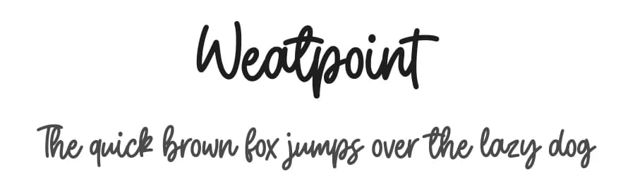 Weatpoint by StringLabs Creative Studio — Script Handwritten Font