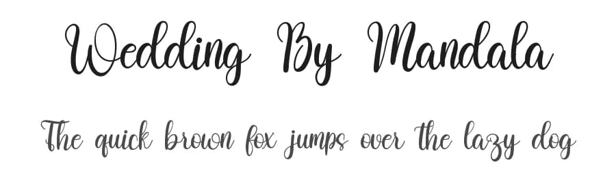 Wedding By Mandala by FreshtypeINK — Script Handwritten Font