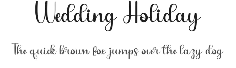 Wedding Holiday by Belina Studio — Script Handwritten Font