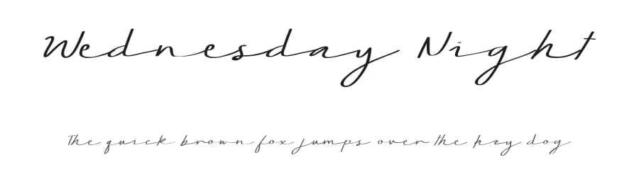 Wednesday Night by Edric Studio — Script Handwritten Font