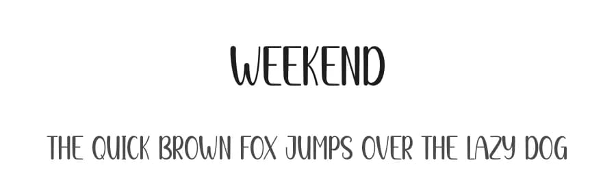 Weekend by Andi Moz — Script Handwritten Font
