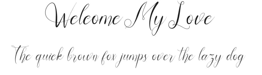 Welcome My Love by Kateeng Ciu — Script Handwritten Font