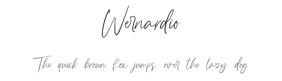 Wernardio by Ditatype — Script Handwritten Font