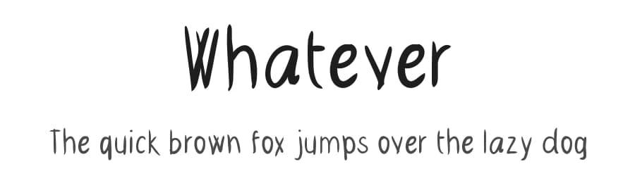 Whatever by M.H. Rinaldi โ Script Handwritten Font