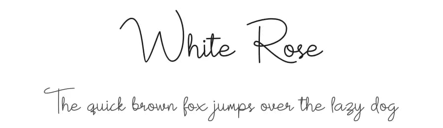 White Rose by skillyasstudio.com — Script Handwritten Font