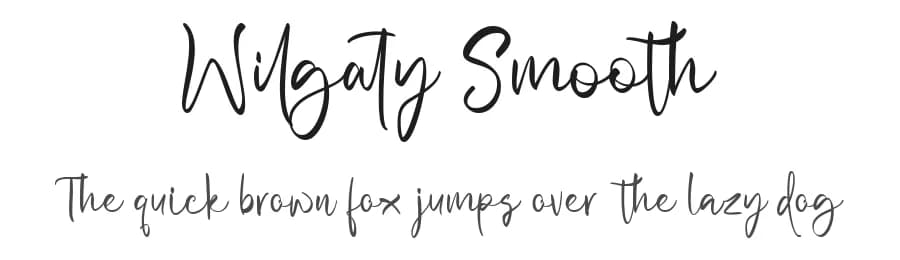 Wilgaty Smooth by Motokiwo — Script Handwritten Font