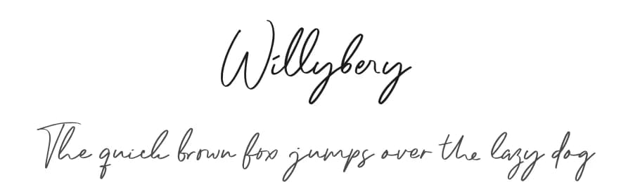 Willybery by Kong Font — Script Handwritten Font