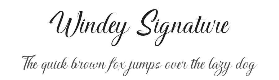 Windey Signature by Din Studio — Script Handwritten Font
