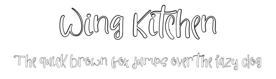 Wing Kitchen by One Design — Script Handwritten Font