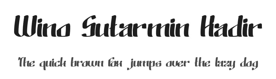 Wino Sutarmin Kadir by weknow — Script Handwritten Font