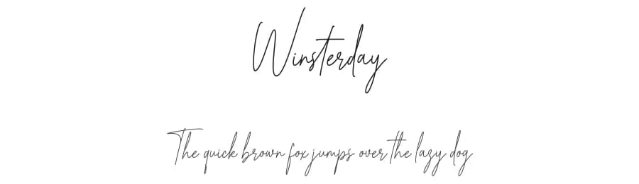 Winsterday by MJB Letters — Script Handwritten Font