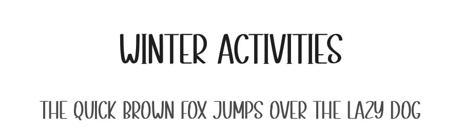 Winter Activities by Scratchones — Script Handwritten Font