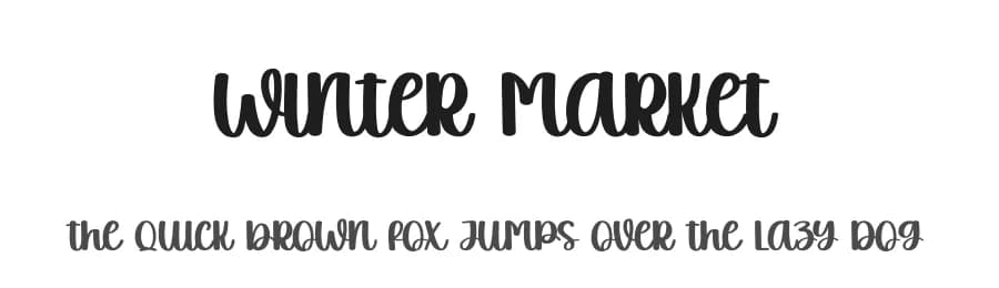 Winter Market by Scratchones — Script Handwritten Font