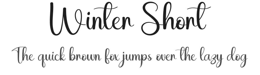 Winter Short by Andi Moz — Script Handwritten Font