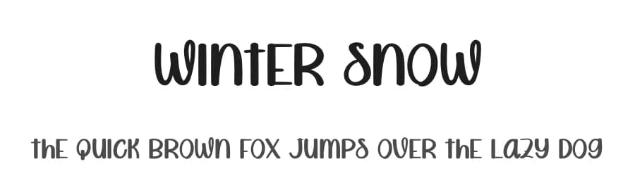Winter Snow by Andi Moz — Script Handwritten Font