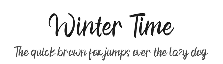 Winter Time by One Design — Script Handwritten Font