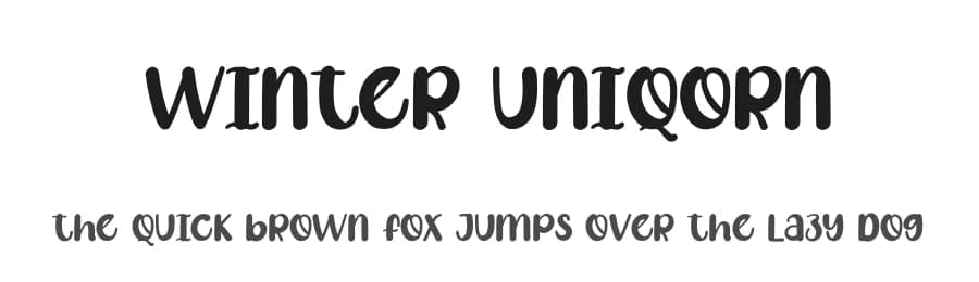 Winter Uniqorn by Andi Moz — Script Handwritten Font