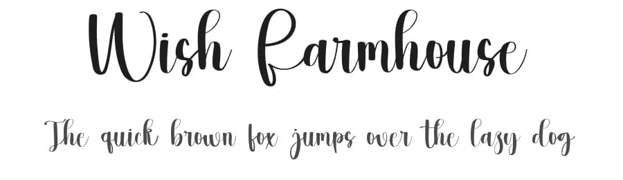 Wish Farmhouse by FreshtypeINK — Script Handwritten Font