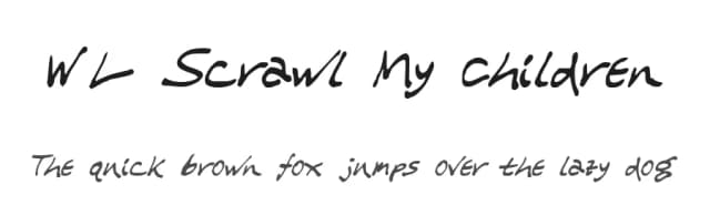 WL Scrawl My Children by Writ Large — Script Handwritten Font