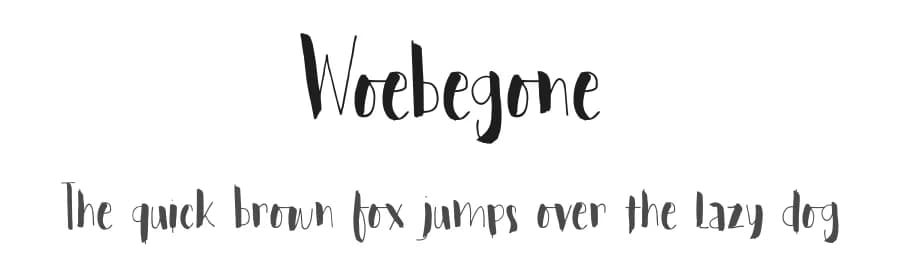 Woebegone by Hanoded — Script Handwritten Font