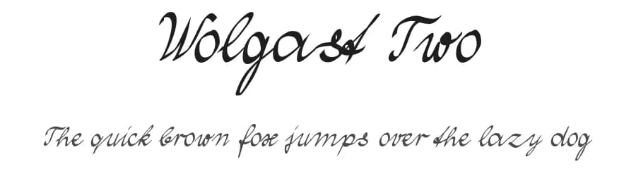 Wolgast Two by Peter Wiegel — Script Handwritten Font