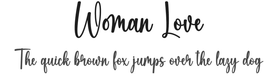 Woman Love by Wahyu Studio — Script Handwritten Font
