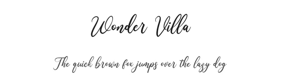 Wonder Villa by Maulana Creative — Script Handwritten Font