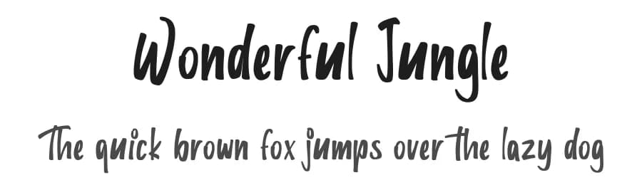 Wonderful Jungle by InspiraType — Script Handwritten Font