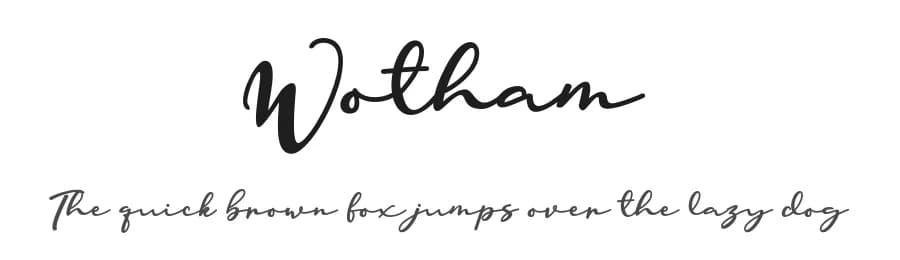 Wotham by Aqeela Studio — Script Handwritten Font