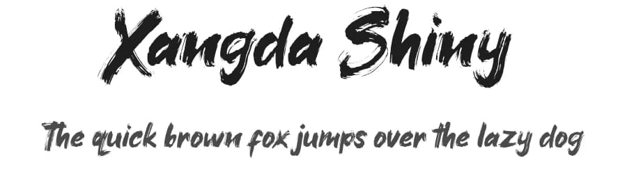 Xangda Shiny by starinkbrush β Script Handwritten Font