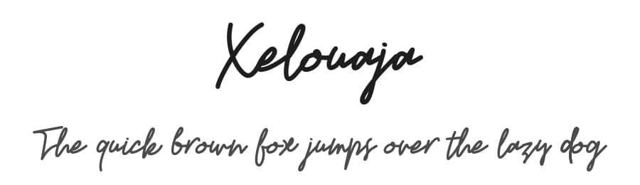 Xelouaja by Em Nazar — Script Handwritten Font