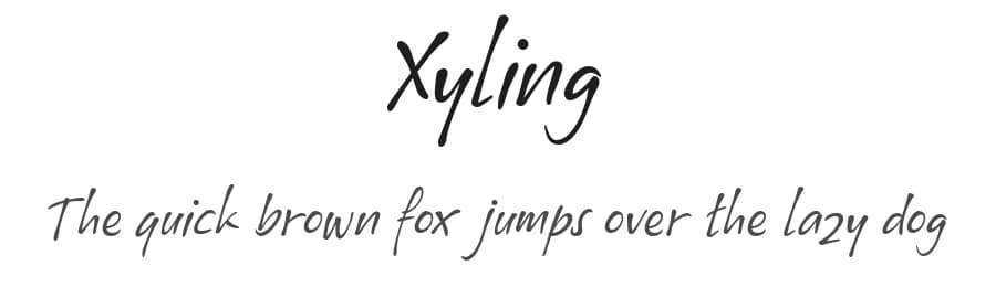Xyling by 7NTypes — Script Handwritten Font