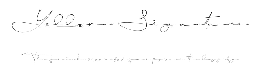 Yellova Signature by Mozyen Studio — Script Handwritten Font