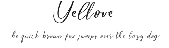 Yellove by Just Font You — Script Handwritten Font