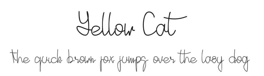 Yellow Cat by Nico Muslib — Script Handwritten Font