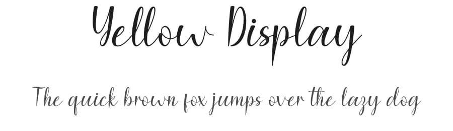 Yellow Display by Wahyu Studio — Script Handwritten Font