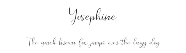Yosephine by Pria Admaja — Script Handwritten Font