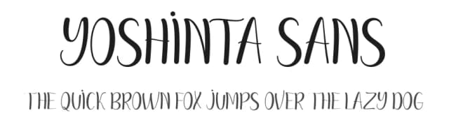 Yoshinta Sans by Zikril lah — Script Handwritten Font