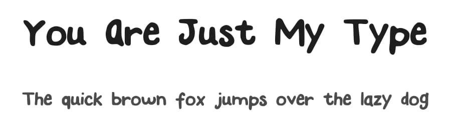 You Are Just My Type by Macie Menard β Script Handwritten Font