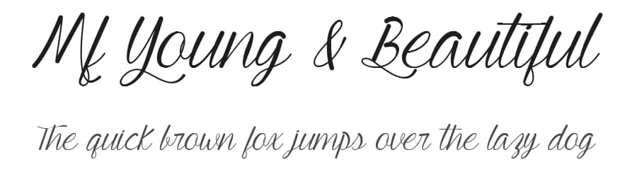 Mf Young & Beautiful by Misti's Fonts — Script Handwritten Font