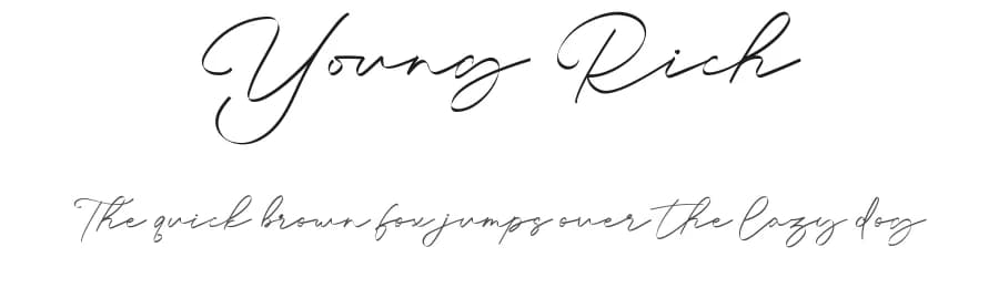 Young Rich by RantautypeStudio — Script Handwritten Font