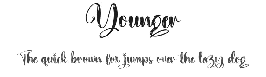 Younger by Scratchones — Script Handwritten Font