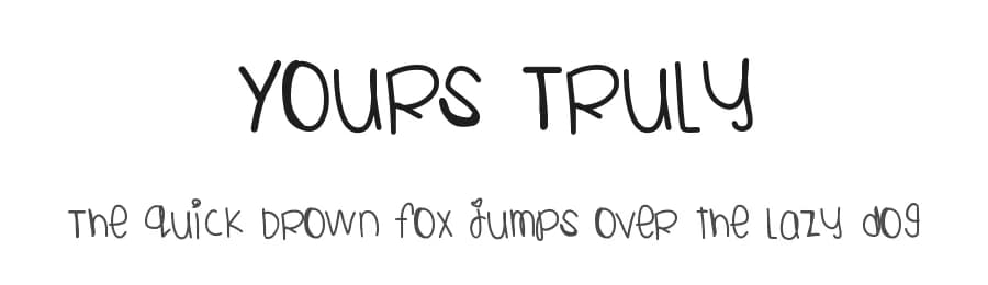 Yours Truly by Des Gomez — Script Handwritten Font