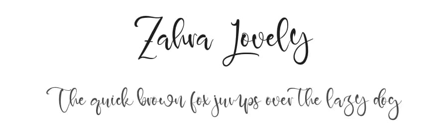 Zahra Lovely by Kong Font — Script Handwritten Font