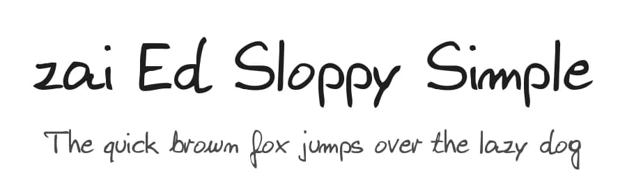 zai Ed Sloppy Simple by Tomasz Skowroński — Script Handwritten Font