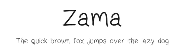 Zama by Alejandro Zapata — Script Handwritten Font