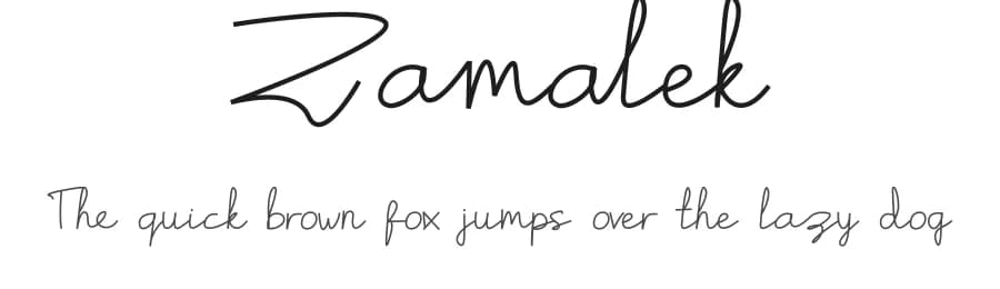 Zamalek by Ishmael Studio — Script Handwritten Font