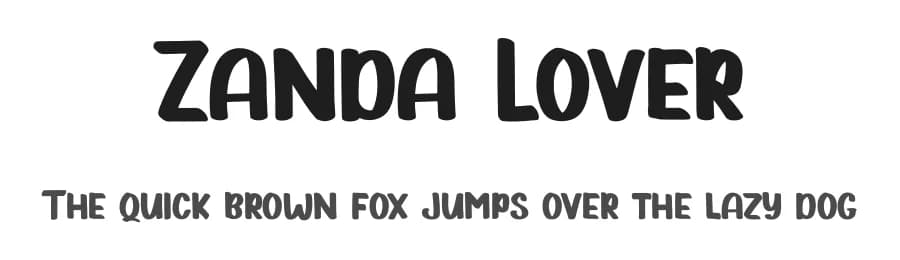 Zanda Lover by Bearytype — Script Handwritten Font
