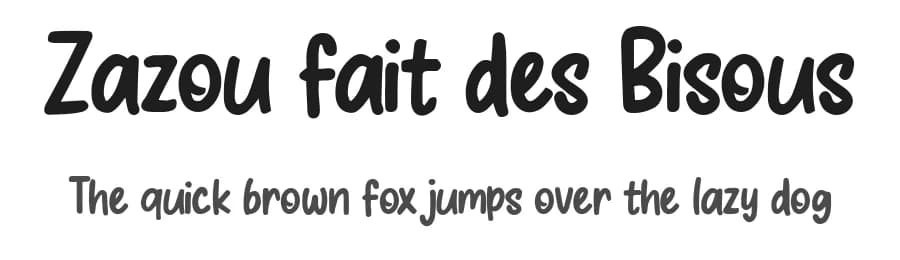Zazou fait des Bisous by BlackFridayFont FMF β Script Handwritten Font